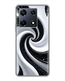 Чехол для Infinix Note 30 Pro с картинкой «Черно-белая спираль» Чехол для Infinix Note 30 Pro с картинкой «Черно-белая спираль»