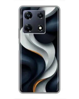 Чехол для Infinix Note 30 Pro с картинкой «Объемные черно-белые ленты» Чехол для Infinix Note 30 Pro с картинкой «Объемные черно-белые ленты»