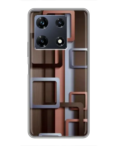 Чехол для Infinix Note 30 Pro с картинкой «Коричневые объемные квадраты»