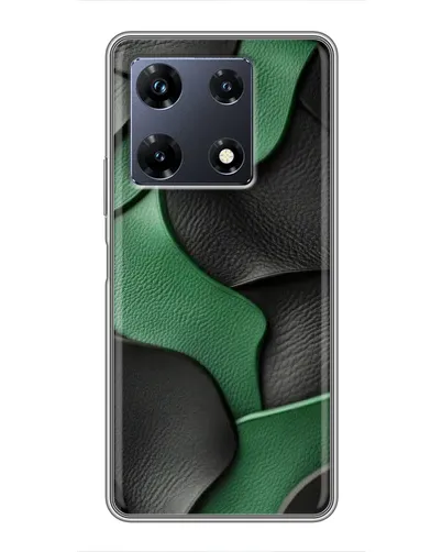 Чехол для Infinix Note 30 Pro с картинкой «Зеленые кожаные волны»