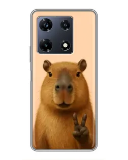 Чехол для Infinix Note 30 Pro с картинкой «Капибара виктория» Чехол для Infinix Note 30 Pro с картинкой «Капибара виктория»