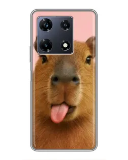 Чехол для Infinix Note 30 Pro с картинкой «Капибара с языком» Чехол для Infinix Note 30 Pro с картинкой «Капибара с языком»
