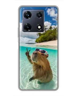 Чехол для Infinix Note 30 Pro с картинкой «Капибара на море» Чехол для Infinix Note 30 Pro с картинкой «Капибара на море»