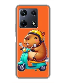 Чехол для Infinix Note 30 Pro с картинкой «Капибара на скутере» Чехол для Infinix Note 30 Pro с картинкой «Капибара на скутере»