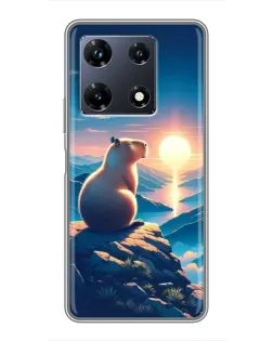 Чехол для Infinix Note 30 Pro с картинкой «Закат солнца с капибарой» Чехол для Infinix Note 30 Pro с картинкой «Закат солнца с капибарой»