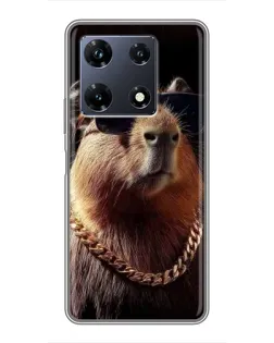 Чехол для Infinix Note 30 Pro с картинкой «Капибара золотая цепь» Чехол для Infinix Note 30 Pro с картинкой «Капибара золотая цепь»
