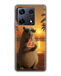 Чехол для Infinix Note 30 Pro с картинкой «Капибара с пиццей» Чехол для Infinix Note 30 Pro с картинкой «Капибара с пиццей»