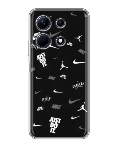Чохол для Infinix Note 30 з картинкою «Nike Black Pattern»
