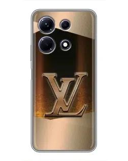 Чохол для Infinix Note 30 з картинкою «LV — золоте сяйво»