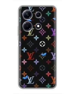 Чохол для Infinix Note 30 з картинкою «Кольорова монограма LV»