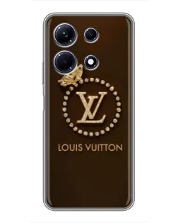 Чохол для Infinix Note 30 з картинкою «LV — золота печатка»