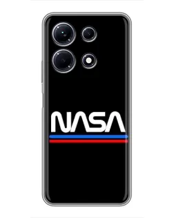 Чехол для Infinix Note 30 с картинкой «NASA — классика Red Blue» Чехол для Infinix Note 30 с картинкой «NASA — классика Red Blue»