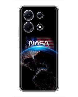 Чехол для Infinix Note 30 с картинкой «Земля из космоса NASA»