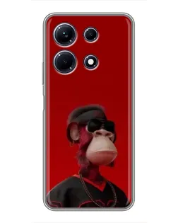 Чохол для Infinix Note 30 з картинкою «Bored Ape в червоному»