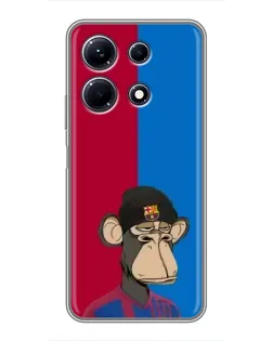 Чохол для Infinix Note 30 з картинкою «Bored Ape — фанат Барси»