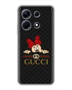 Чохол для Infinix Note 30 з картинкою «Мінні Маус Gucci — чорний»