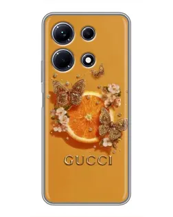 Чохол для Infinix Note 30 з картинкою «Gucci — золоті метелики»