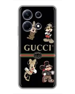 Чохол для Infinix Note 30 з картинкою «Gucci — герої Disney та монограма»