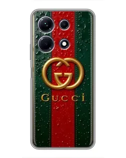 Чохол для Infinix Note 30 з картинкою «Gucci — фірмова смуга та золото»