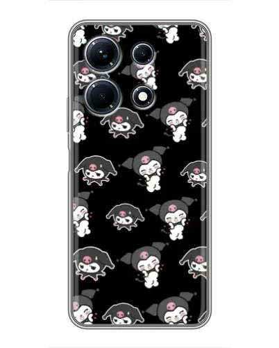 Чохол для Infinix Note 30 з картинкою «Чорний паттерн Kuromi»