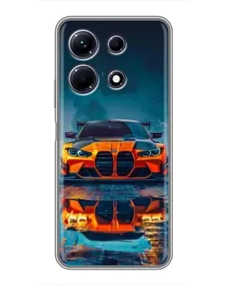 Чохол для Infinix Note 30 з картинкою «BMW — золота емблема»