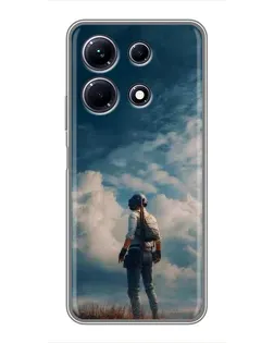 Чохол для Infinix Note 30 з картинкою «Герой PUBG на скелі» Чохол для Infinix Note 30 з картинкою «Герой PUBG на скелі»