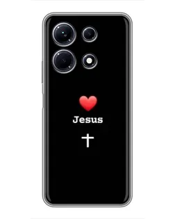 Чехол для Infinix Note 30 с картинкой «Сердце - Jesus» Чехол для Infinix Note 30 с картинкой «Сердце - Jesus»