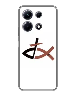 Чехол для Infinix Note 30 с картинкой «Рыба и крест»