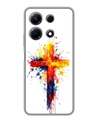 Чехол для Infinix Note 30 с картинкой «Акварельный крест»