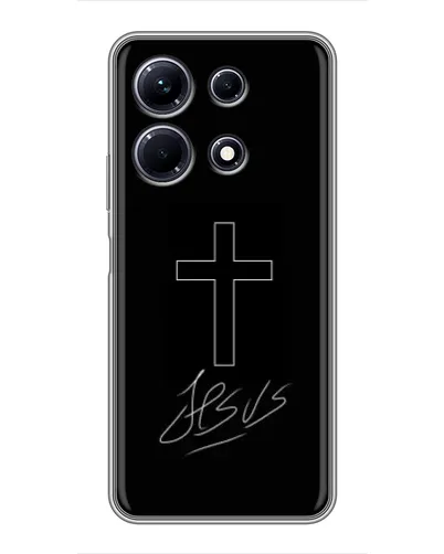 Чехол для Infinix Note 30 с картинкой «Графический крест Jesus» Чехол для Infinix Note 30 с картинкой «Графический крест Jesus»