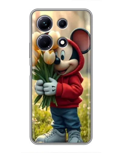 Чехол для Infinix Note 30 с картинкой «Микки с тюльпанами»