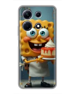 Чехол для Infinix Note 30 с картинкой «Повар Спанч Боб»