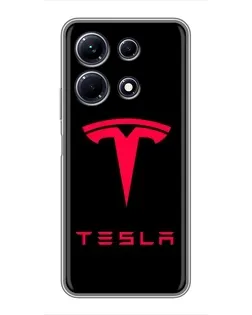 Чохол для Infinix Note 30 з картинкою «Tesla Red Logo» Чохол для Infinix Note 30 з картинкою «Tesla Red Logo»