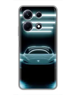 Чохол для Infinix Note 30 з картинкою «Tesla в неоні» Чохол для Infinix Note 30 з картинкою «Tesla в неоні»