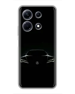 Чехол для Infinix Note 30 с картинкой «Mercedes — силуэт авто» Чехол для Infinix Note 30 с картинкой «Mercedes — силуэт авто»
