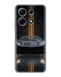 Чохол для Infinix Note 30 з картинкою «Lamborghini золоті лінії»