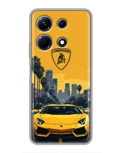 Чохол для Infinix Note 30 з картинкою «Жовтий Lamborghini місто» Чохол для Infinix Note 30 з картинкою «Жовтий Lamborghini місто»