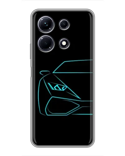 Чохол для Infinix Note 30 з картинкою «Блакитний силует Lamborghini» Чохол для Infinix Note 30 з картинкою «Блакитний силует Lamborghini»