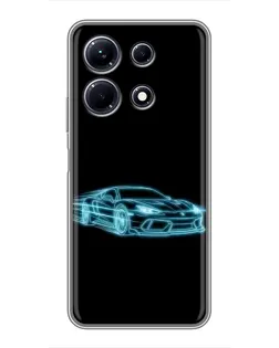Чохол для Infinix Note 30 з картинкою «Неоновий контур Lamborghini» Чохол для Infinix Note 30 з картинкою «Неоновий контур Lamborghini»