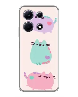 Чохол для Infinix Note 30 з картинкою «Pusheen тріо»