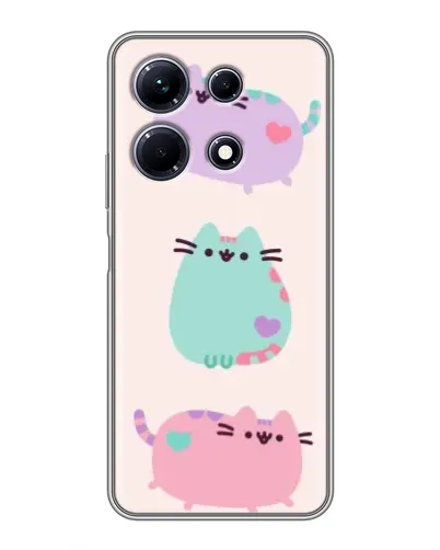 Чохол для Infinix Note 30 з картинкою «Pusheen тріо»