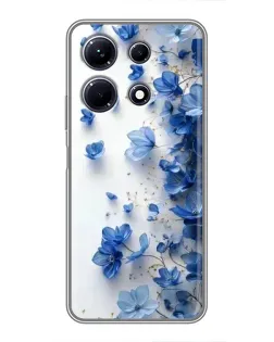 Чохол для Infinix Note 30 з картинкою «Блакитний квітковий каскад»
