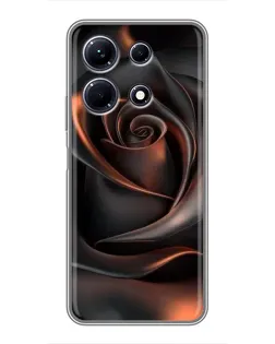 Чохол для Infinix Note 30 з картинкою «Шовкова чорна троянда»