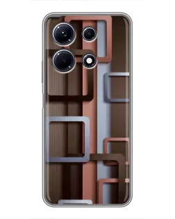 Чехол для Infinix Note 30 с картинкой «Коричневые объемные квадраты» Чехол для Infinix Note 30 с картинкой «Коричневые объемные квадраты»