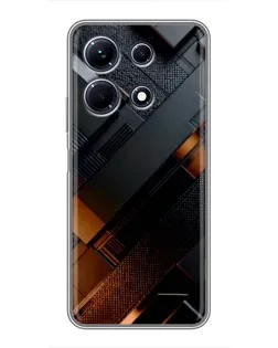 Чехол для Infinix Note 30 с картинкой «Черные геометрические блоки»