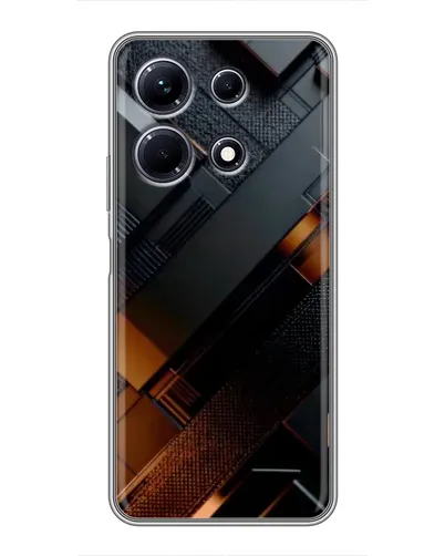 Чехол для Infinix Note 30 с картинкой «Черные геометрические блоки»