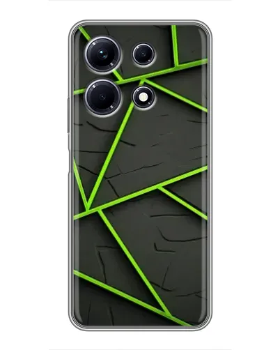 Чехол для Infinix Note 30 с картинкой «Зеленые геометрические линии»
