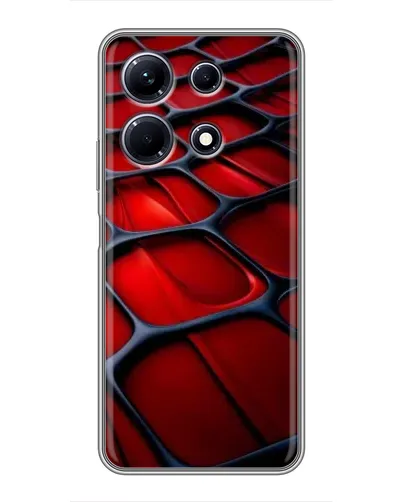 Чехол для Infinix Note 30 с картинкой «Красная глянцевая сетка»