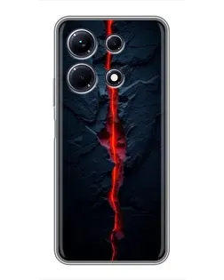 Чехол для Infinix Note 30 с картинкой «Kрасная лавовая трещина»