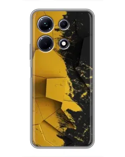 Чехол для Infinix Note 30 с картинкой «Золотые осколки геометрии»